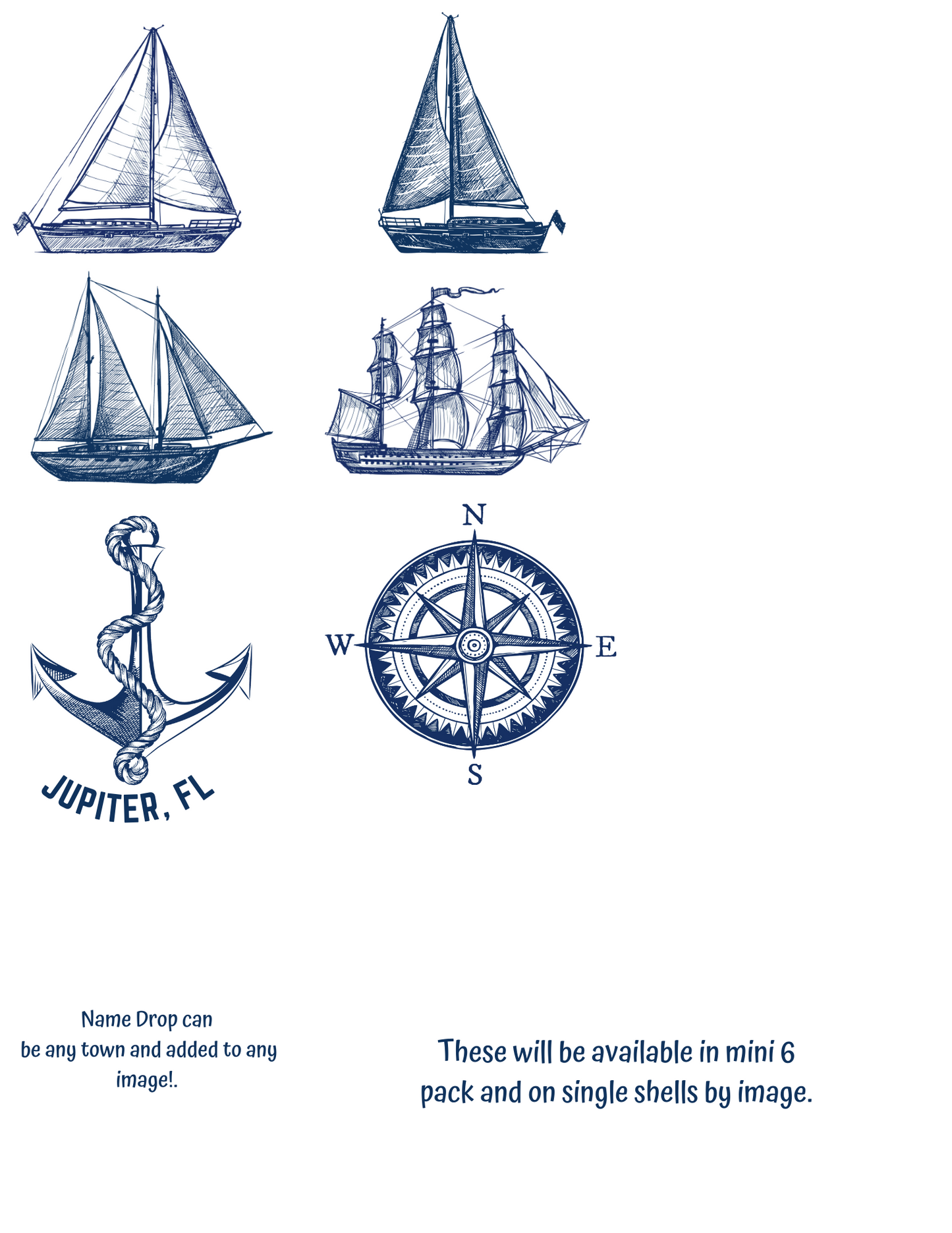 Nauti Ships Ornaments