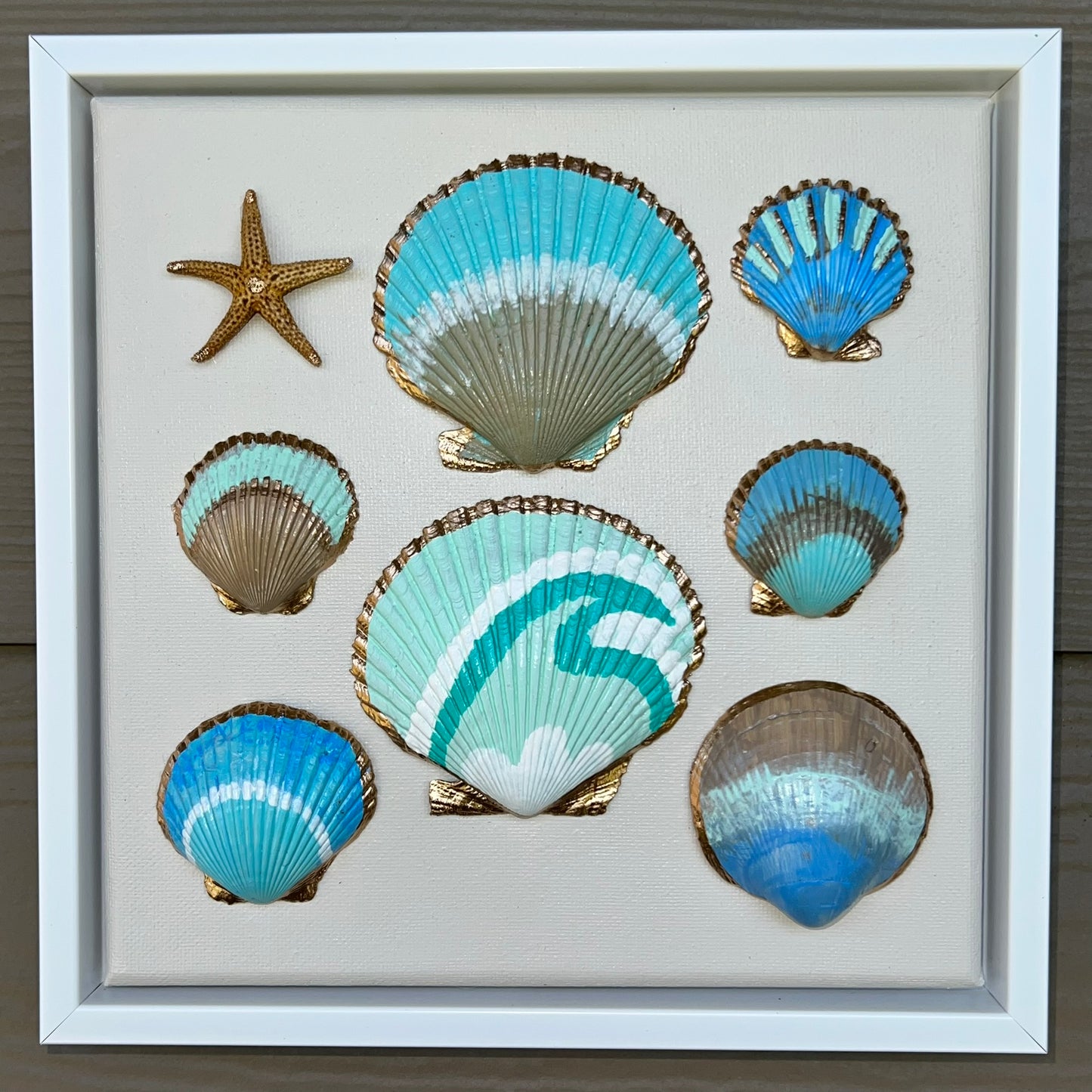 Jupiter Beach Seashell Canvas Wall Art | 8x8