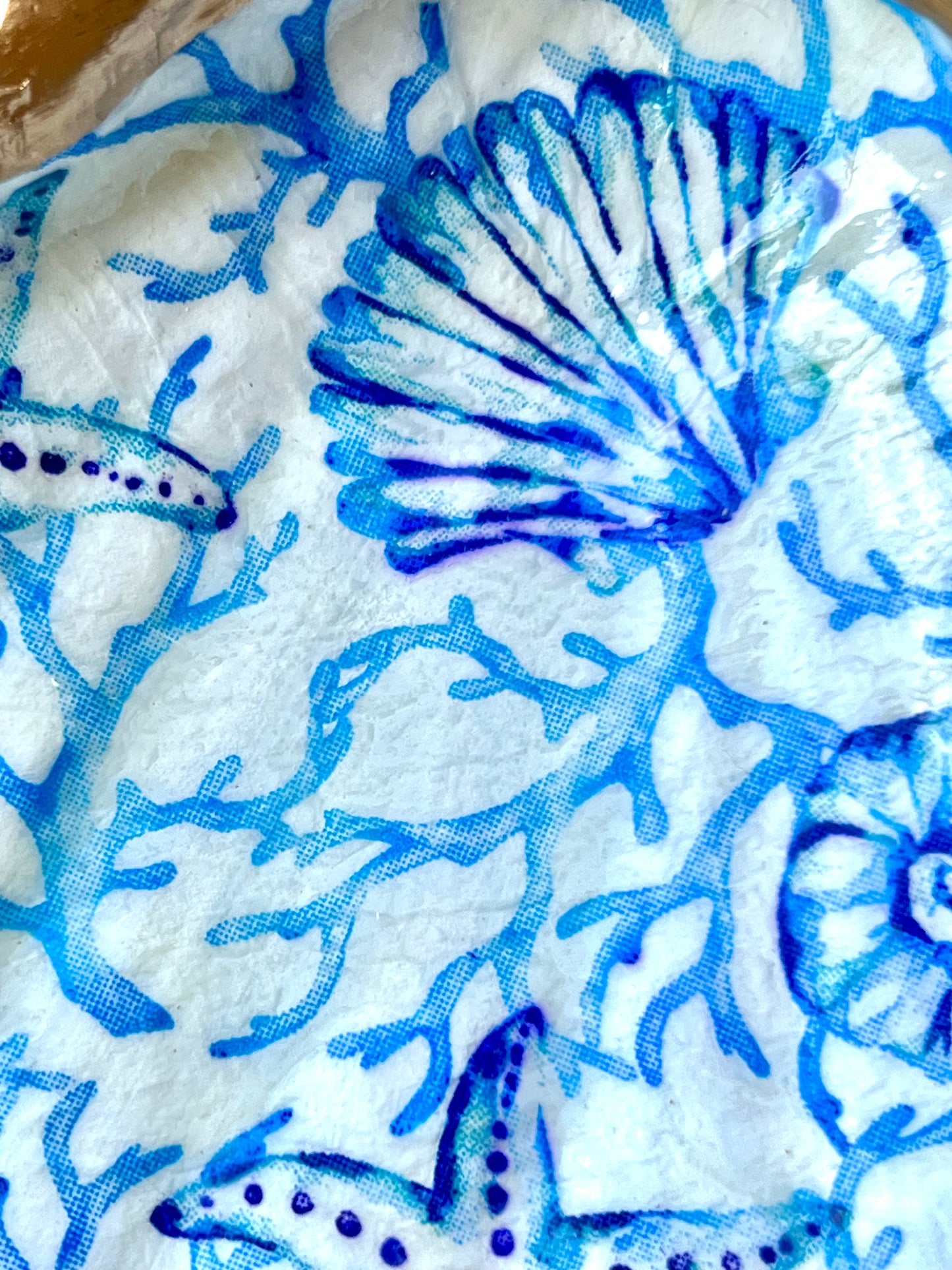 Watercolor Coral Trinket Shell