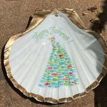 Load image into Gallery viewer, Beachy Christmas Trees Hanging Shells
