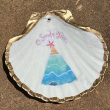 Load image into Gallery viewer, Beachy Christmas Trees Hanging Shells