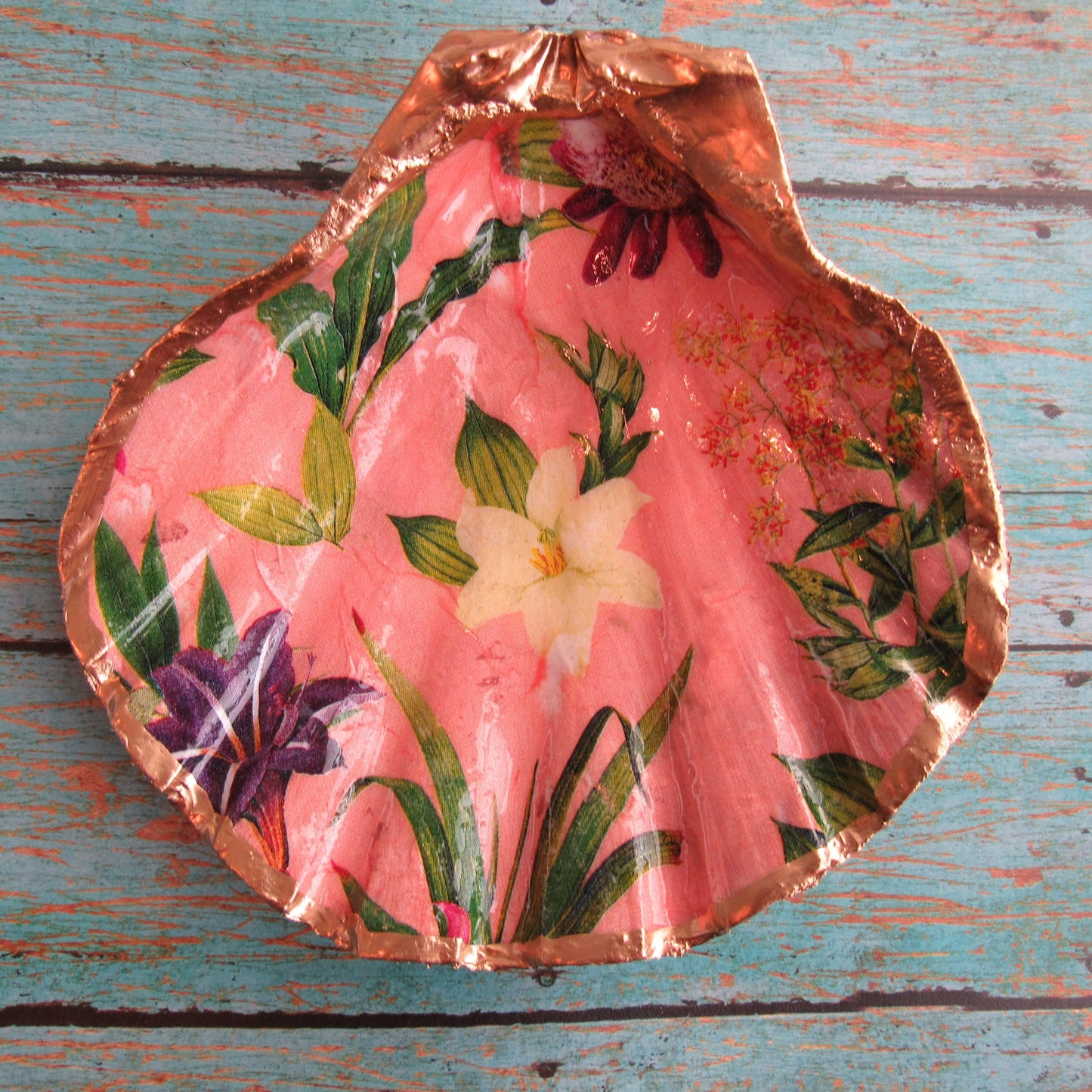 Vintage Tropical Trinket Shell