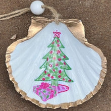 Load image into Gallery viewer, Pink and Green Kind of Christmas Hanging Shells