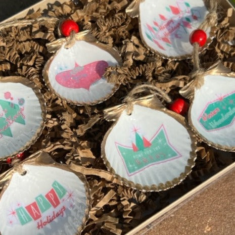 Retro Christmas Shells Mini 6 Pack
