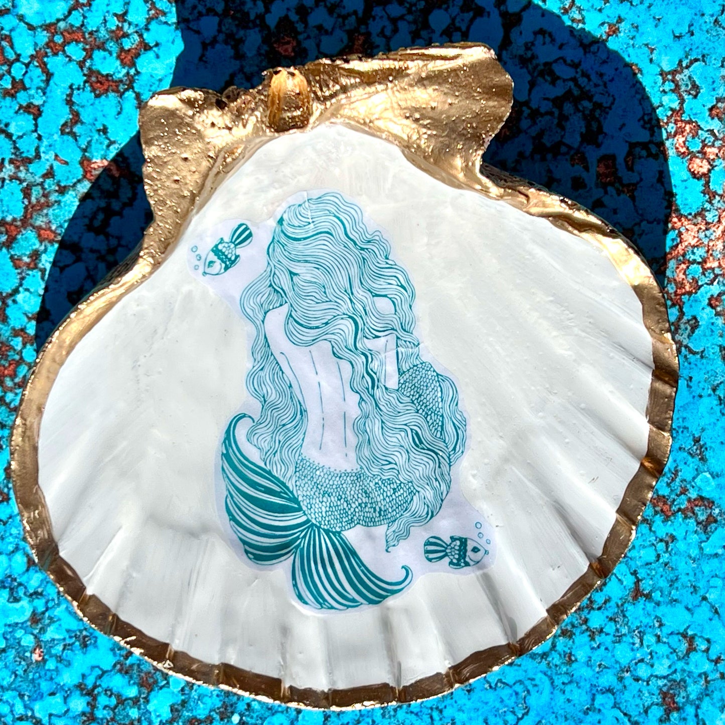 Sitting Pretty Mermaid Trinket Shell