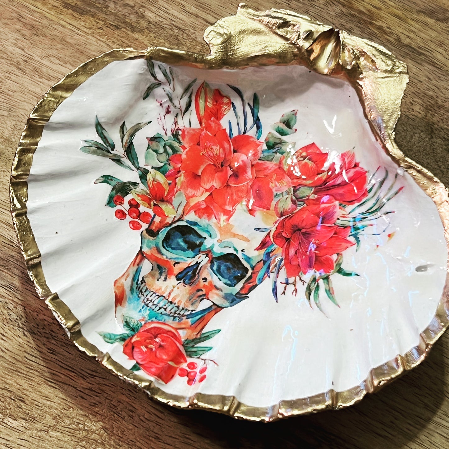 Floral Skull Shell