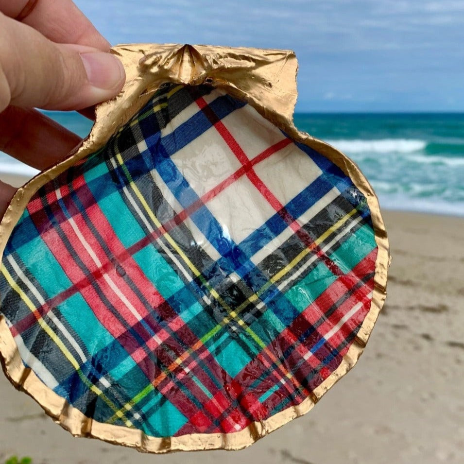 Christmas Plaid Trinket Shell