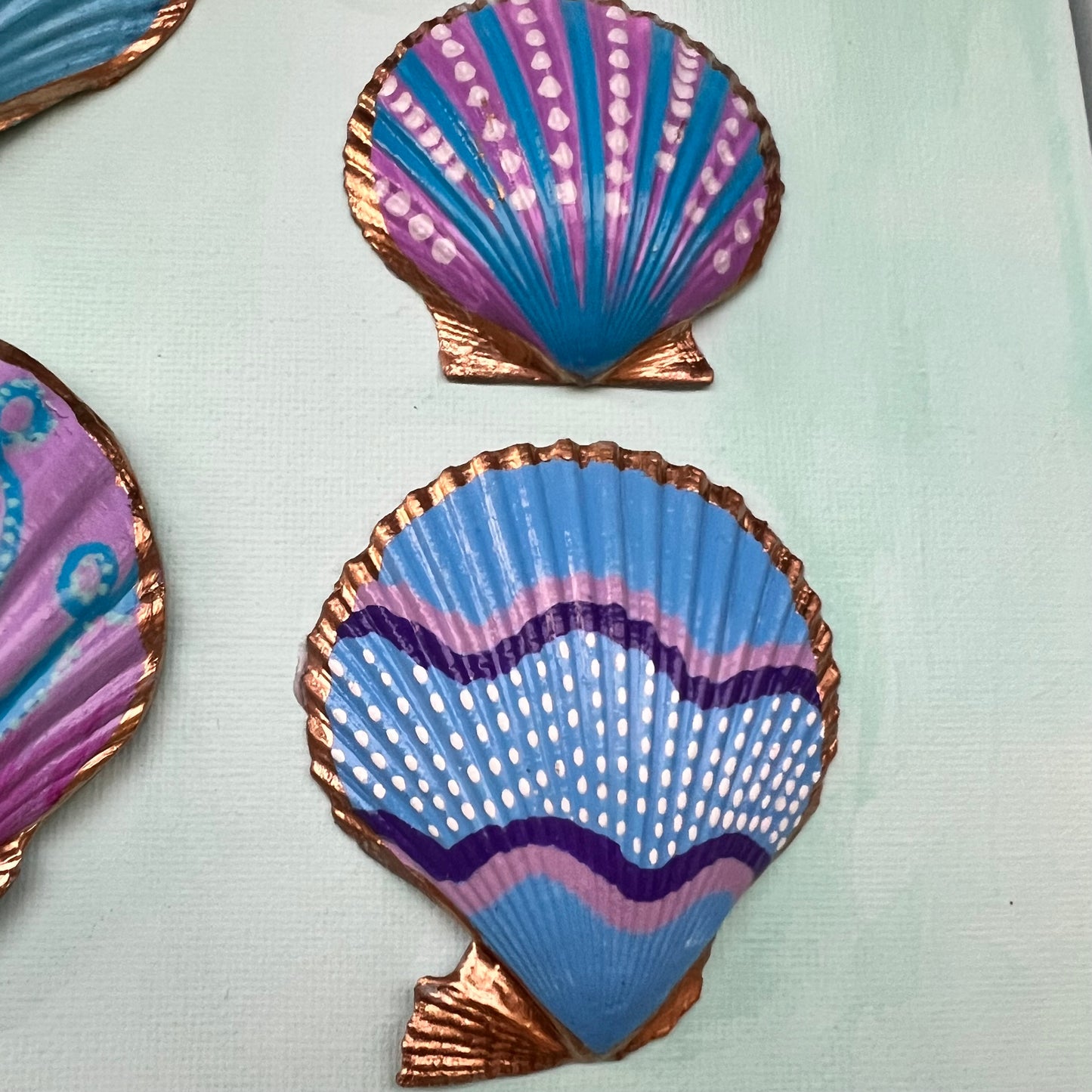 Lavender Haze Seashell Canvas Wall Art | 12x12