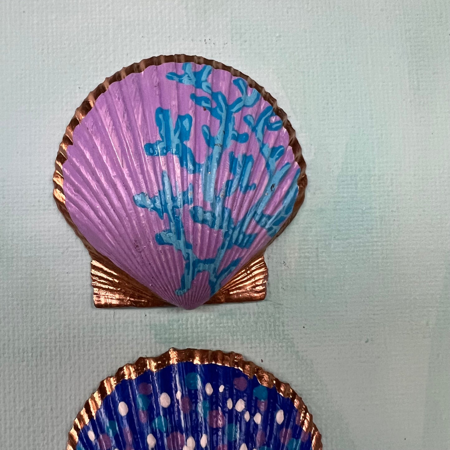 Lavender Haze Seashell Canvas Wall Art | 12x12