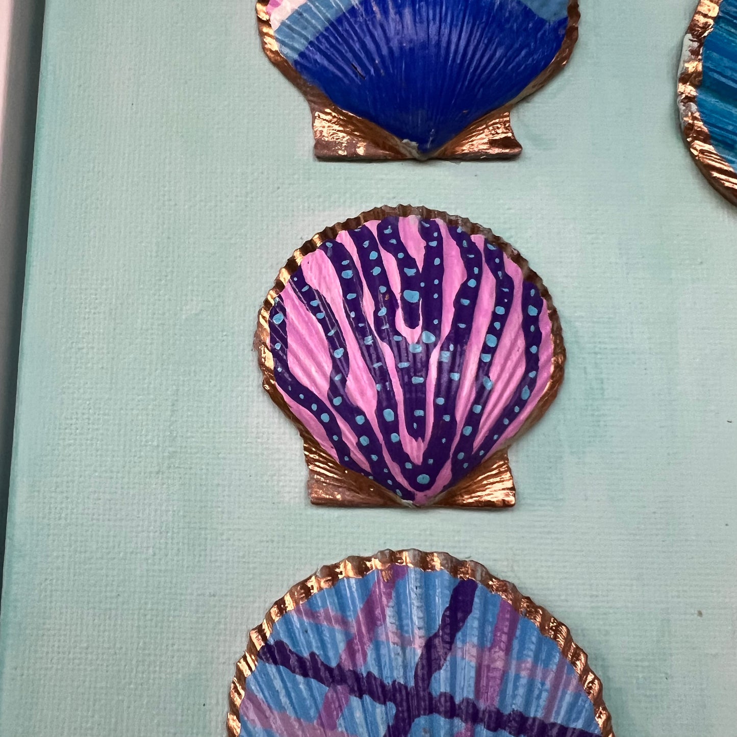 Lavender Haze Seashell Canvas Wall Art | 12x12