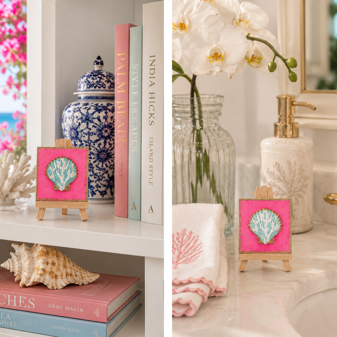 Mini Seashell Easel Art | Mermaid Collection