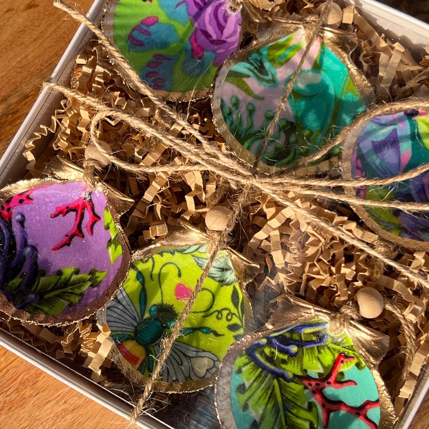 Neon Botanica Coastal Shell Ornament Gift Set