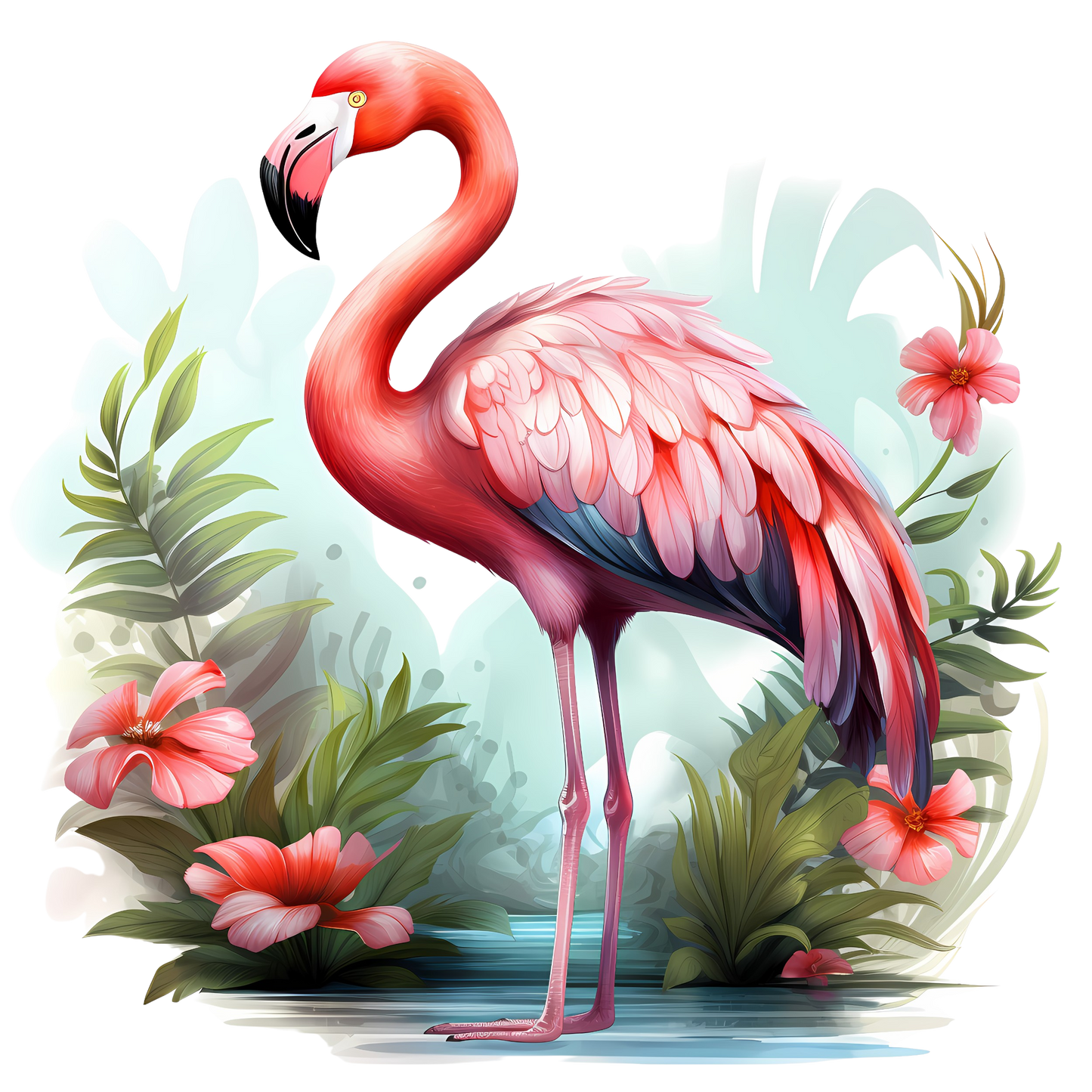 Watercolor Flamingo Trinket Shell
