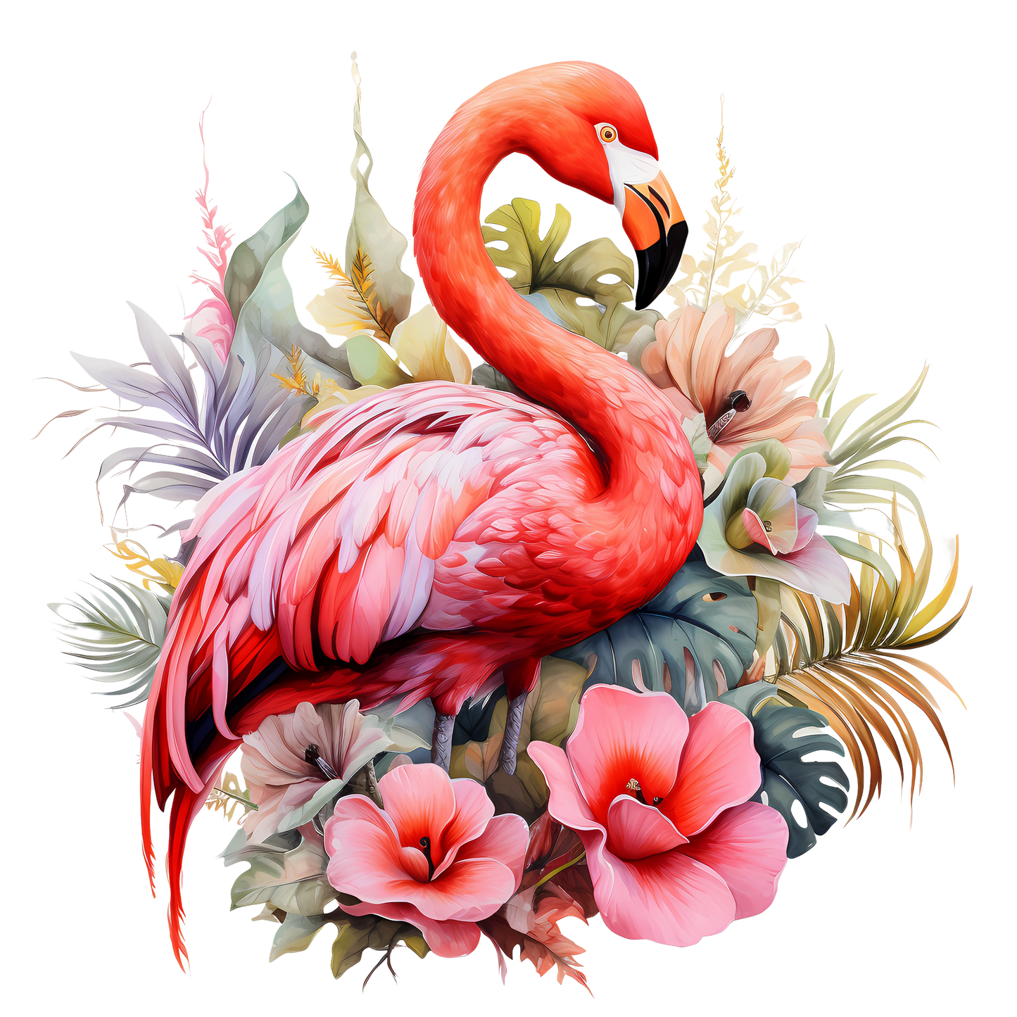 Watercolor Flamingo Trinket Shell