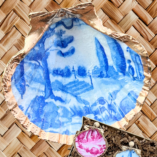 Tuscan Toile Trinket Shell