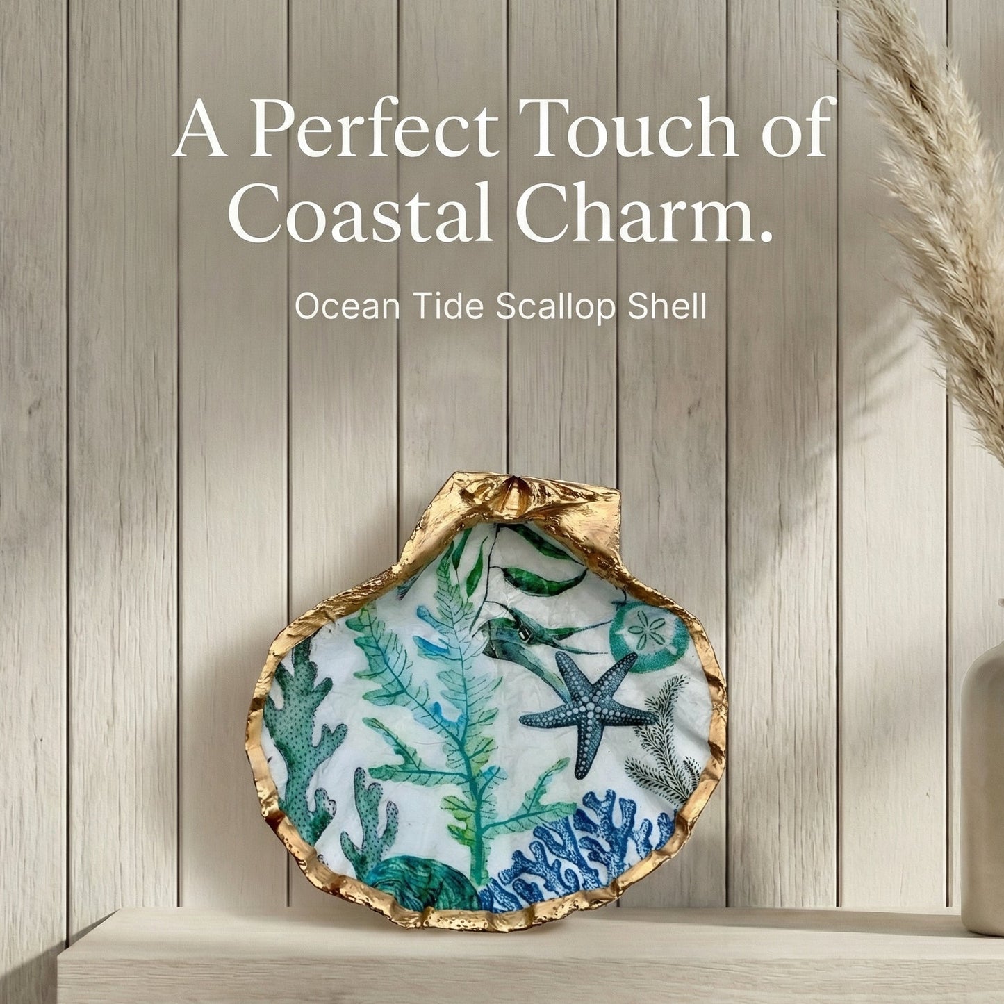 Ocean Tide Scallop Shell Dish – Coastal Beach Decor