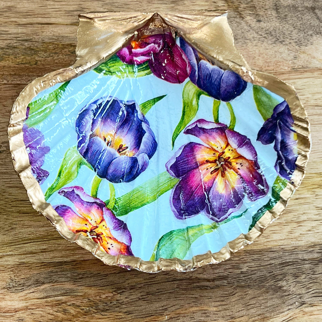 Purple Tulips Shell