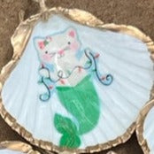 Mermaid Cat & Narwal Hanging Shells