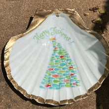 Load image into Gallery viewer, Beachy Christmas Trees Hanging Shells
