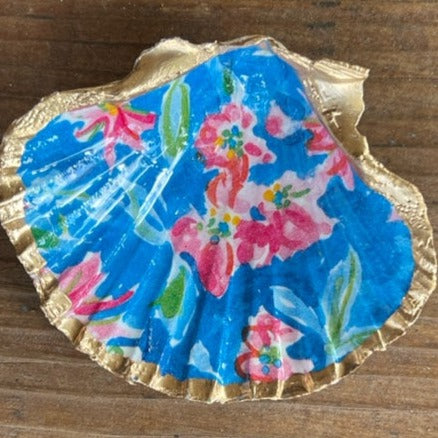 Pink and Blue Floral Shell