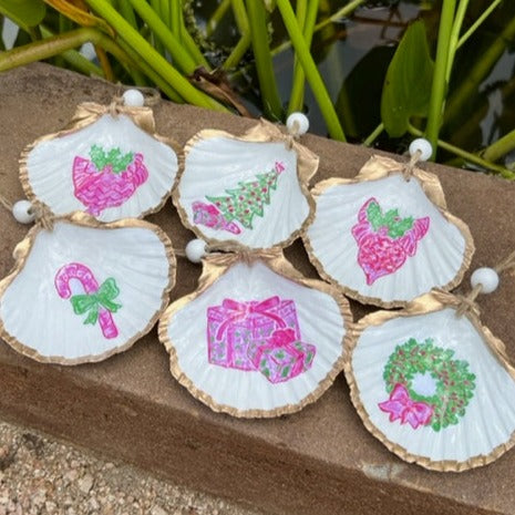 Pink and Green Kind of Christmas Shells