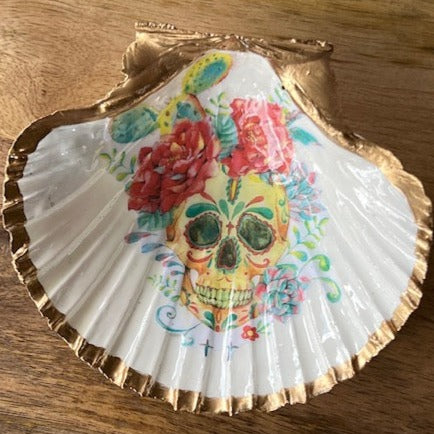Sugar Skull and Cactus Shell