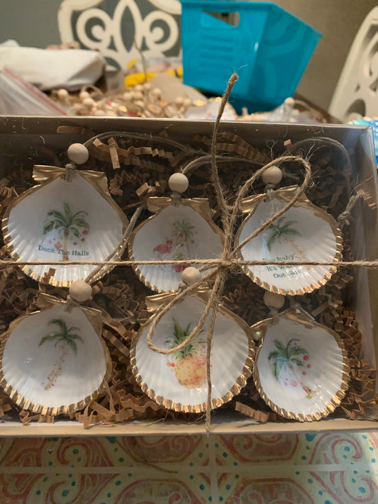 Deck the Palm Tree Mini Shell 6 pk