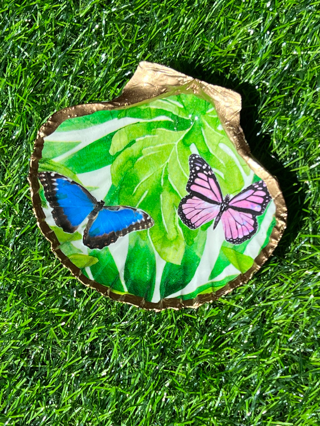 Tropical Butterfly Trinket Shell