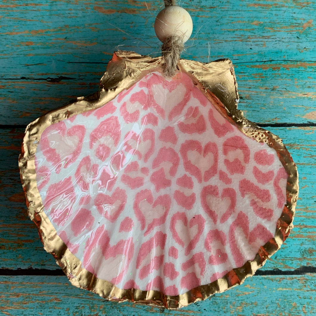 Pink Leopard Hanging Shell
