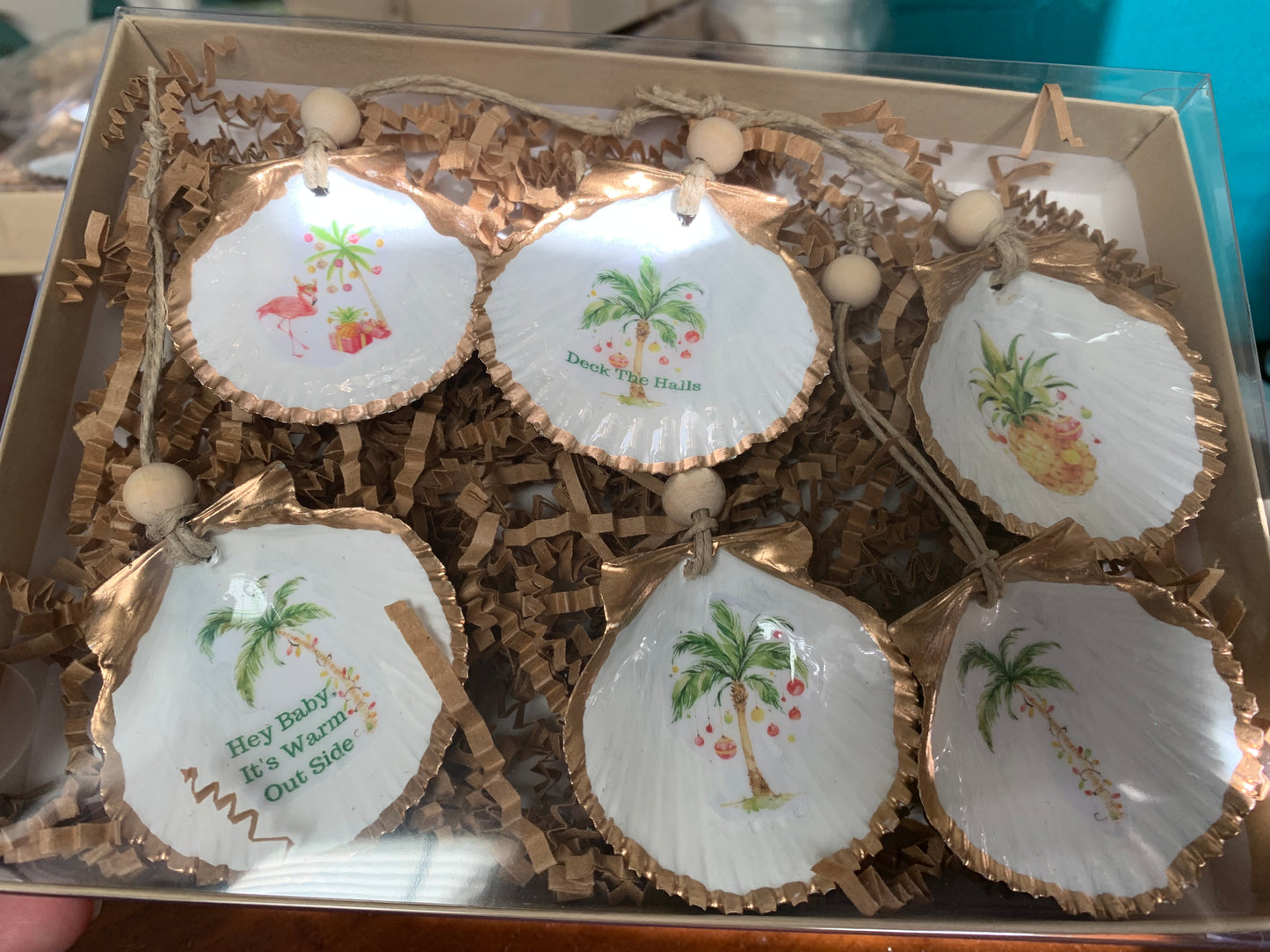 Deck the Palm Tree Mini Shell 6 pk
